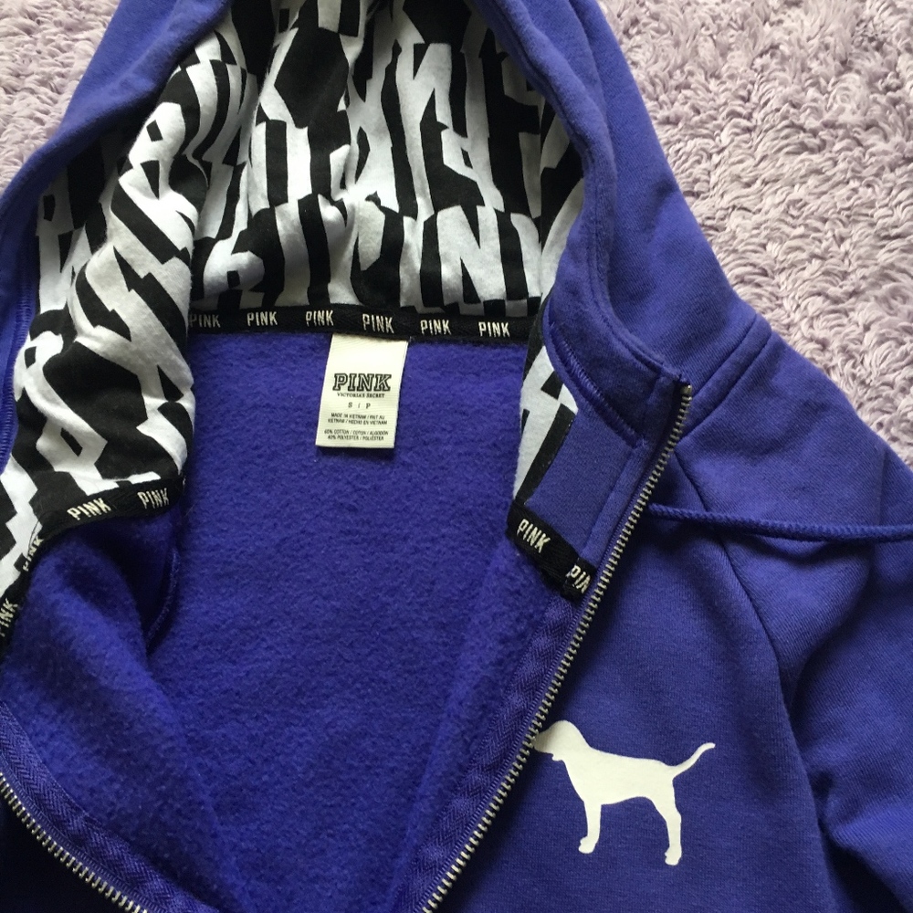 NWOT PINK Victoria's Secret Purple Zip-Up Hoodie